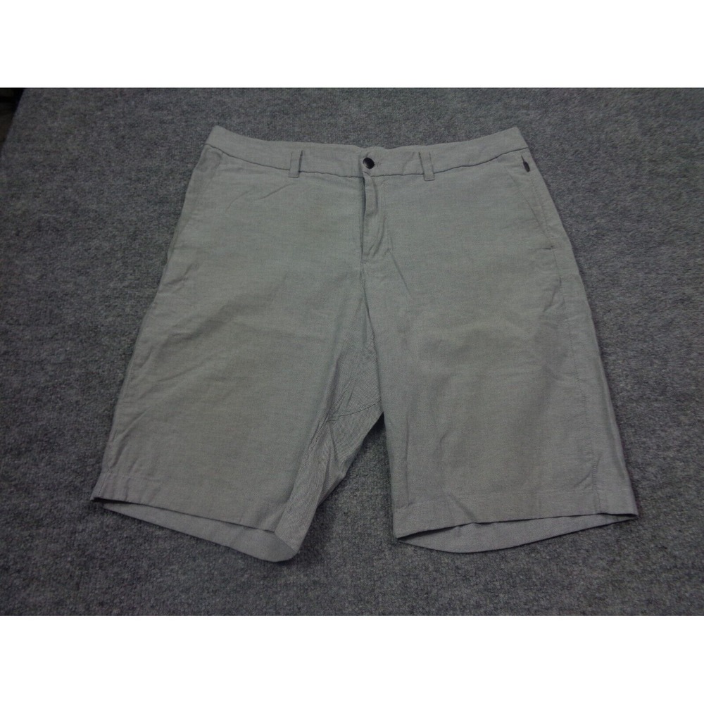 Lululemon Commission Shorts Men 34 Gray Qwick‎ Oxford Golf Chino